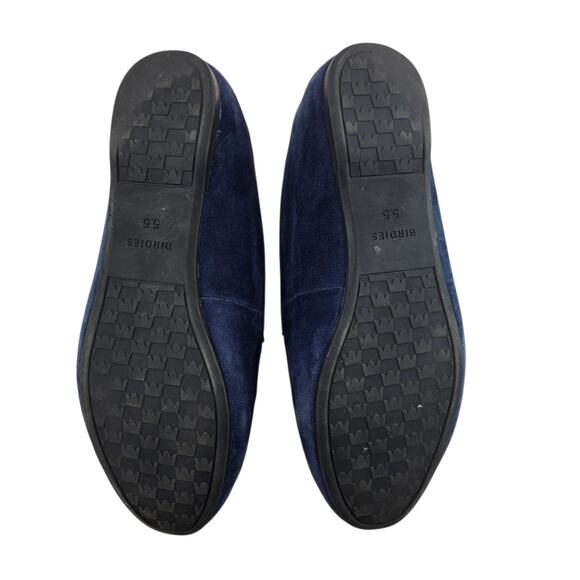 Birdies Starling Flats Womens 5.5 Blue Suede Loafers Slip On Comfort Preppy - Picture 8 of 10